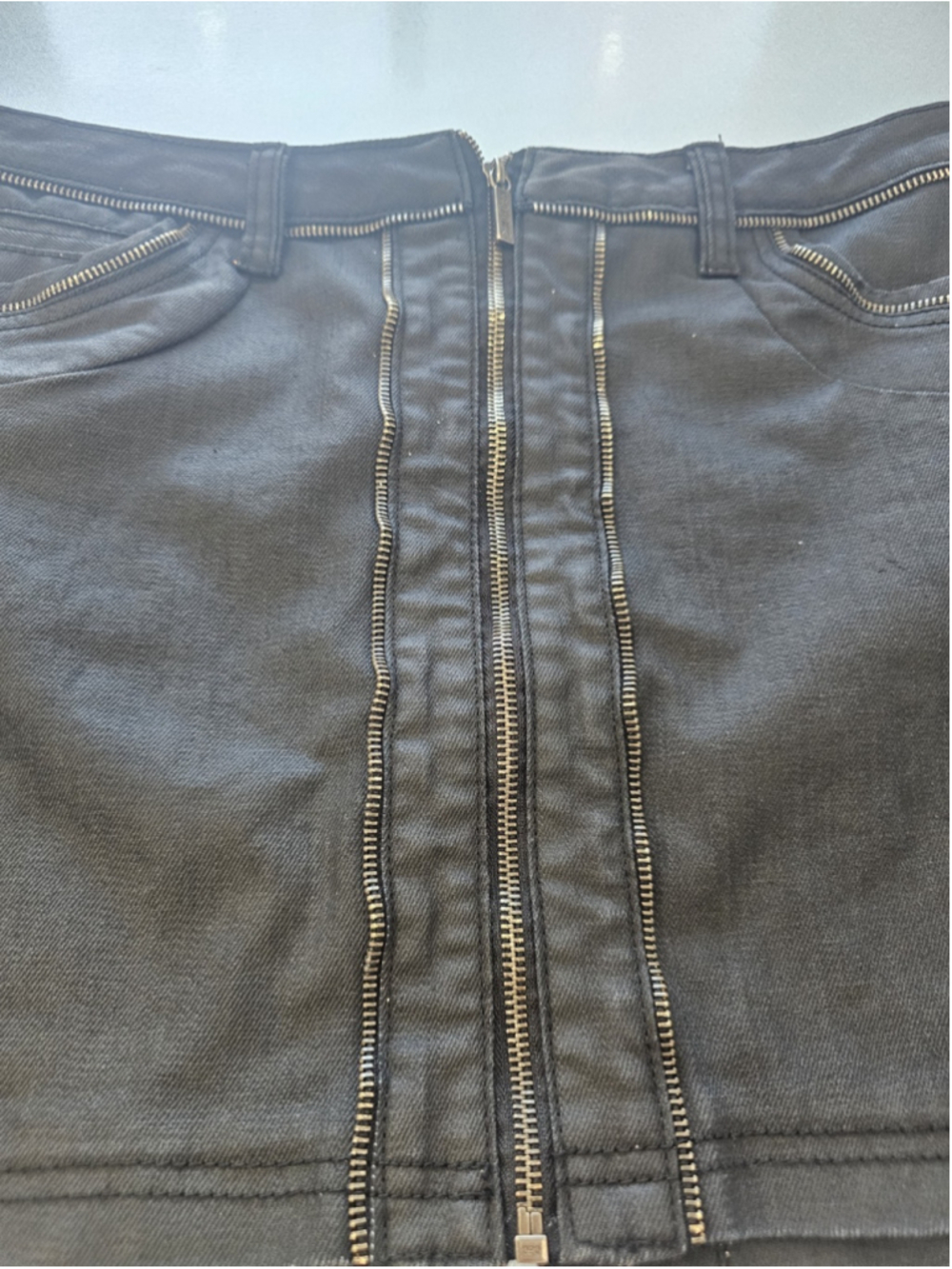 Vintage Morgan de Toi Black Mini Skirt, Size 10,88% Cotton,Boho Y2K Sexy Goth - Picture 12 of 16